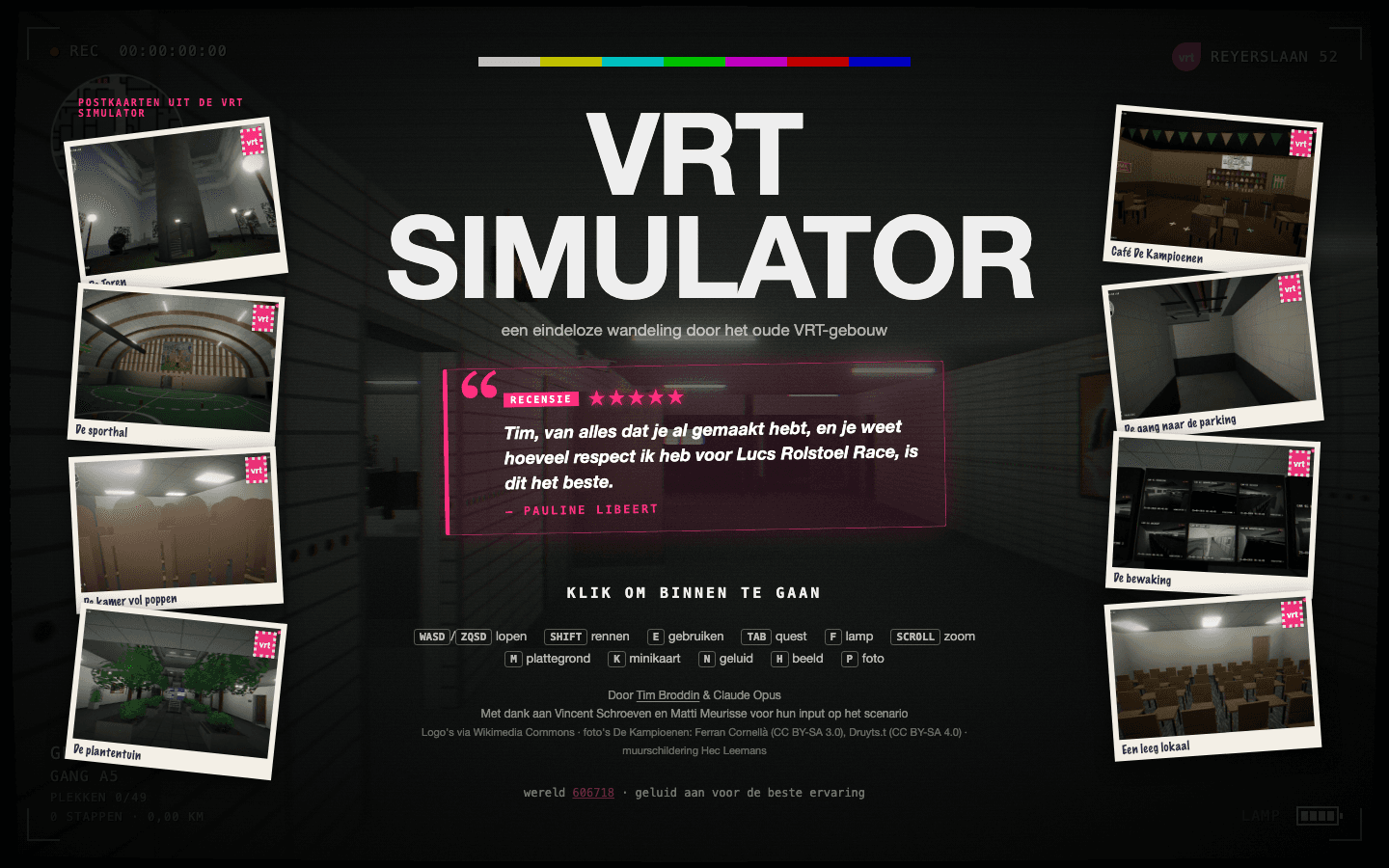 VRT Simulator: A liminal walk through an endless version of the old VRT tower on the Reyerslaan.