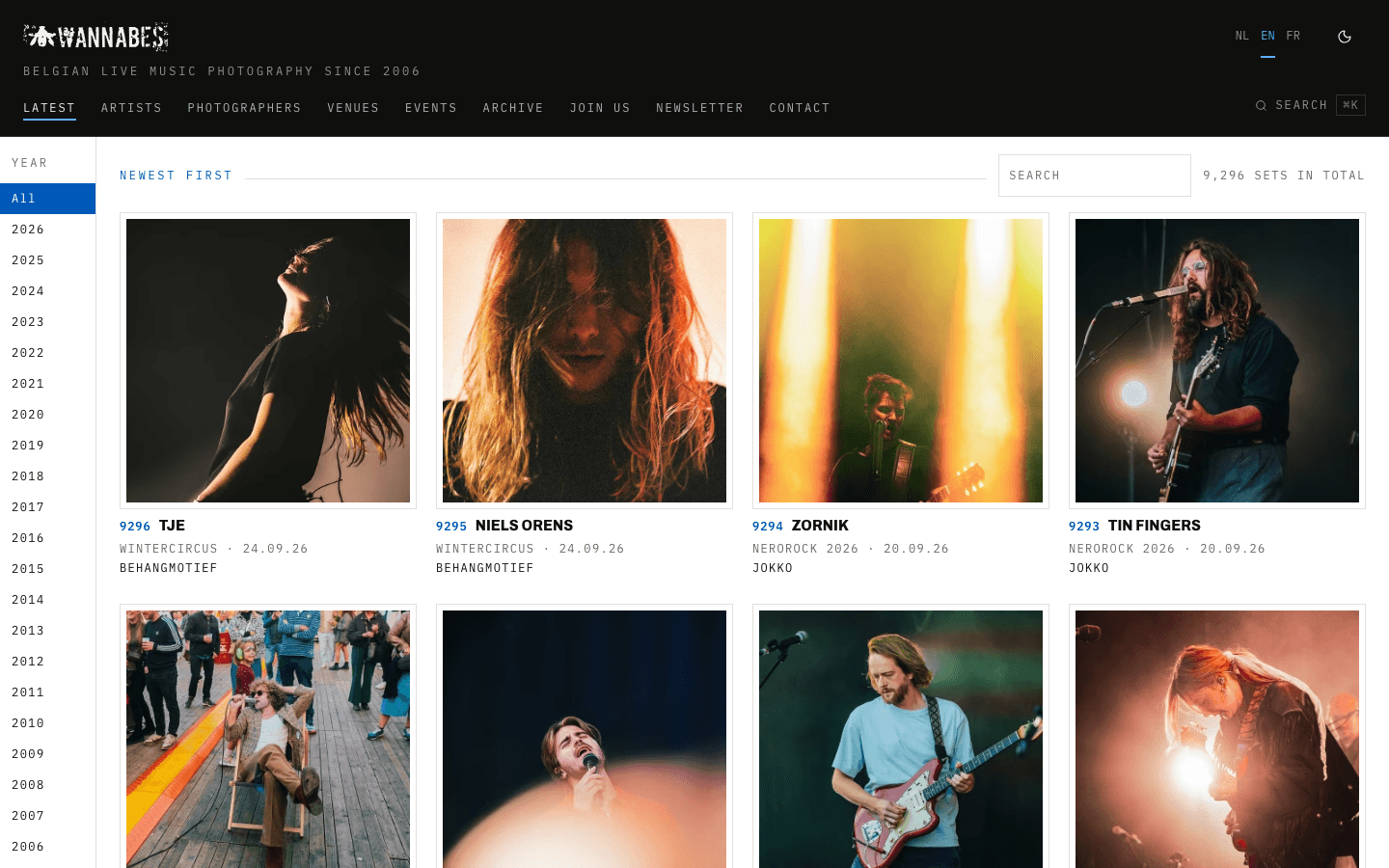 Wannabes.be: Belgium's finest rock photography collective.